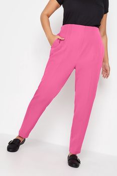 Yours Pantalón Fucsia De Pinzas, Mujer Curvy Y Tallas Grandes, Yours