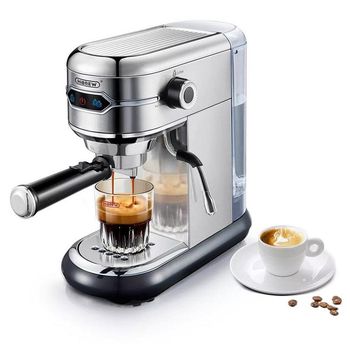 HiBREW H11 Cafetera Semi-Automática Espresso 1.1L 19 Bares Plata