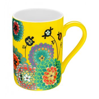 Taza 30 cl  amarillo porcelana china  7 x 0 x 10 cm