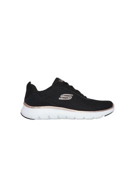 Zapatillas skechers flex appeal 5.0 mujer black mesh/rose gold tr