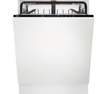 AEG AirDry Technology FSS63607P Full-size?Fully Integrated Dishwasher, Red