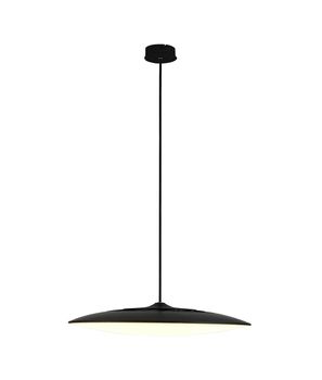 Lámpara negra con luz neutra Ø 46 cm SLIM LED 50W