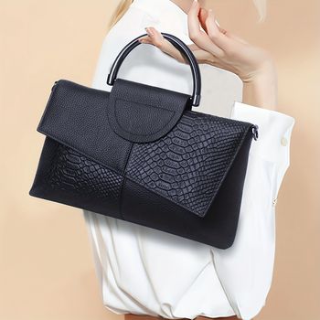 Bolso De Cocodrilo, Bolso De Lujo Para Mujer, Cartera De Mano De Cuero PU De Moda