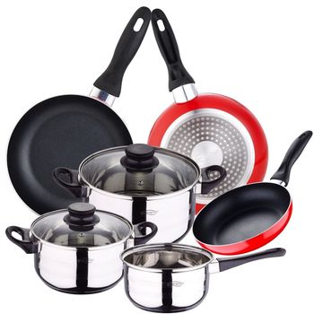 San Ignacio Navy Set de 3 Sartenes + San Ignacio Toledo Batería de Cocina 3 Piezas