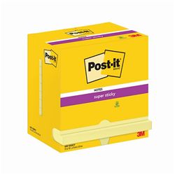 Post-it Super Sticky 76x127mm 90 Sheets Canary Yellow (Pack of 12)