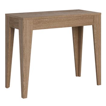 Consola extensible 90x42/198 cm efecto madera roble natural