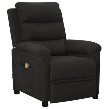 vidaXL Sillón de masaje de tela negro