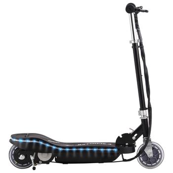 vidaXL Patinete eléctrico con LED negro 120 W