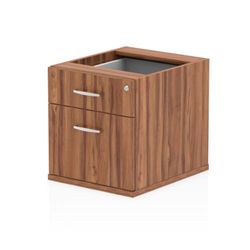 Impulse Fixed Pedestal 2 Drawer Walnut - I001639