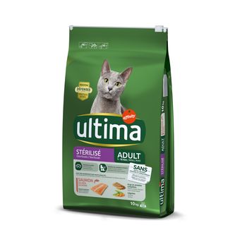 Ultima Esterilizado Adult con salmón para gatos - 2 x 10 kg - Pack Ahorro