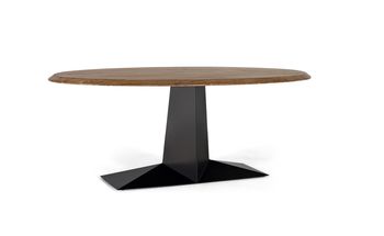 Mesa de comedor madera de acacia natural y hierro negro 200cm