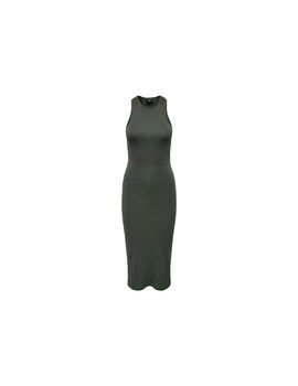 Vestido only onlbelfast s/l midi dress jrs noos beluga