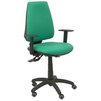 Piqueras y Crespo Elche S Bali Silla de Oficina Brazos Regulables Ruedas Parquet Verde