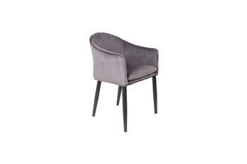 Silla de terciopelo gris