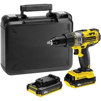 Stanley FMC625D2-QW Taladro Percutor 18V + 2 Baterías + Maletín