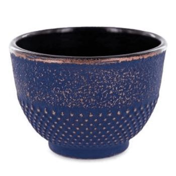 Taza de hierro fundido azul y bronce 0.15 l