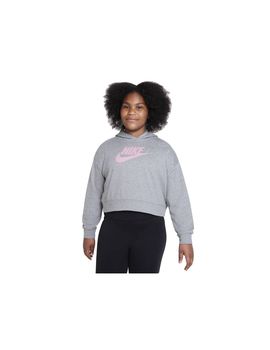 Sudadera con capucha nike sportswear club niña grey