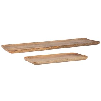 Set de bandejas de madera de mango (x2)