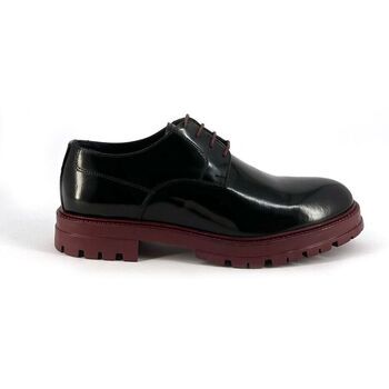 Duca Di Morrone Zapatos Bajos Italo - Leather Black/Burgundy para hombre