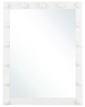 Espejo led de baño de metal blanco 60x50