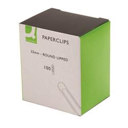 Q-Connect Paperclips Lipped 32mm (Pack of 10 x 100) Ref KF01316Q