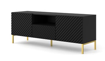 Mueble para TV efecto madera Negro