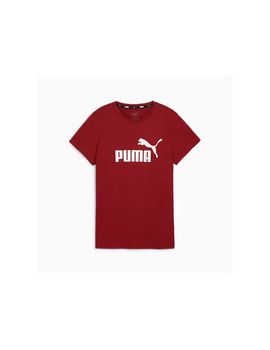 Camiseta puma essentials logo mujer rojo