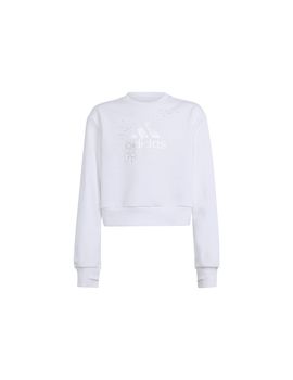 Sudadera adidas glam crew niña blanco