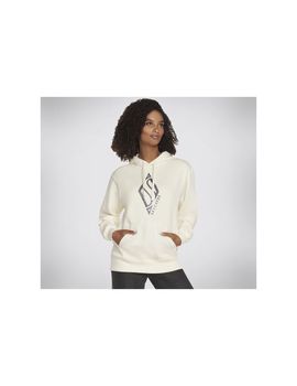 Sudadera skechers sweats diamond shine hoodie mujer blanco