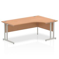 Impulse Cantilever 1800 Right Hand Crescent Desk Oak - I000825