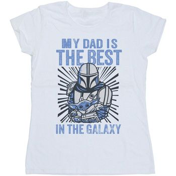 Disney Camiseta manga larga Mandalorian Best Dad para mujer