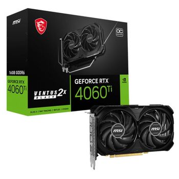 MSI GeForce RTX 4060 Ti VENTUS 2X BLACK OC 16GB GDDR6 DLSS3