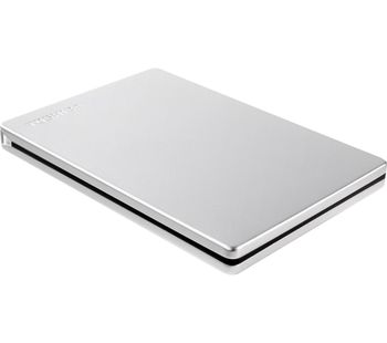 Canvio Slim External Hard Drive - 1 TB, Silver, Silver