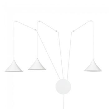 Aplique de pared cerremo blanco (3 luces)