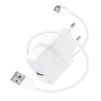 DCU Tecnologic Cargador USB 2.4A + Cable USB-C 1m