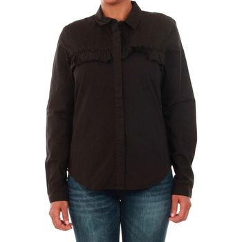 Jacqueline De Yong Camisa 15147295 JDYSILLE FRILL L/S SHIRT WVN BLACK para mujer