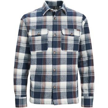 Jack & Jones Camisa manga larga 12260050 JJDARREN FLANNEL CHECK OVERSHIRT LS JNR NAVY BLAZER para niño