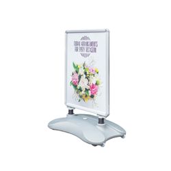 Deflecto A1 Water Based Pavement Display Board with Snap Frame Silver