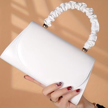 Elegante bolso de mano de cadena de metal, bolso de color sólido con cierre magnético, bolso perfecto para fiesta, boda y banquete