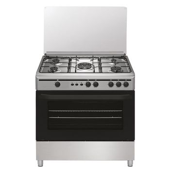 Vitrokitchen CB9060IN Cocina de Gas Natural 5 Fuegos + Horno Inox