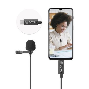 Boya BY-M3 Micrófono Digital de Solapa Lavalier Omnidireccional Android USB-C