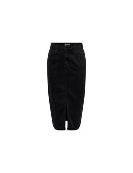 Falda only bianca midi washed black mujer