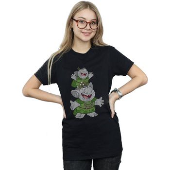 Disney Camiseta manga larga Frozen Handstacking Trolls para mujer