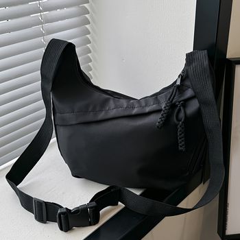 Bolsa cruzada de nailon para teléfono para mujer, bolso casual estilo callejero, bolso ligero para el hombro, bolso de moda