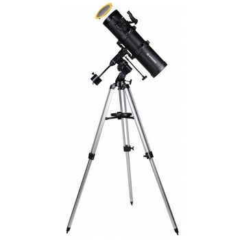 Bresser Spica Telescopio Reflector 130/650 EQ3 Newton con Filtro Solar y Adaptador para Móvil