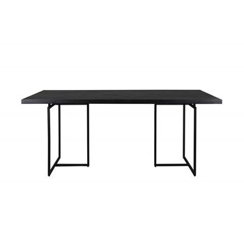 Mesa de comedor de acacia y acero negro