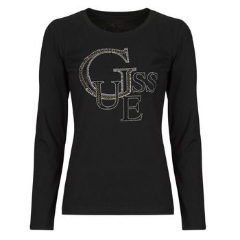 Guess Camiseta manga larga LS RN GUESS STUDDED LOGO TEE para mujer