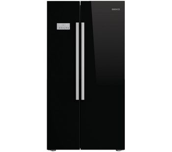 BEKO American-Style Fridge Freezer Black ASL141B, Black