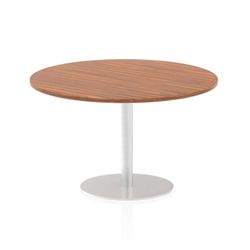 Italia 1200mm Poseur Round Table Walnut Top 725mm High Leg