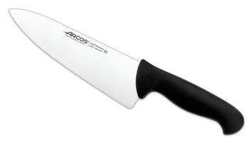 Cuchillo cocinero de acero inoxidable nitrum de 200 mm mango negro